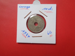 CONGO BELGE 10 Centimes 1924 (A.17) - 1910-1934: Albert I