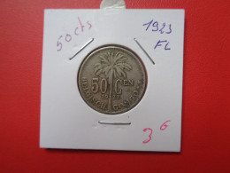 CONGO BELGE 50 Centimes 1923 VL (A.17) - 1910-1934: Albert I