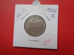 CONGO BELGE 50 Centimes 1926 FR (A.17) - 1910-1934: Albert I
