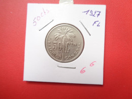 CONGO BELGE 50 Centimes 1927 VL (A.17) - 1910-1934: Albert I