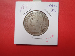 CONGO BELGE 1 FRANC 1922 FR (A.17) - 1910-1934: Albert I