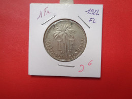 CONGO BELGE 1 FRANC 1922 VL (A.17) - 1910-1934: Albert I