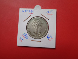CONGO BELGE 1 FRANC 1926 VL (A.17) - 1910-1934: Albert I