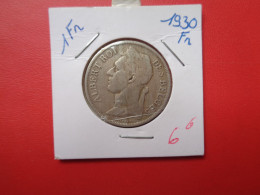 CONGO BELGE 1 FRANC 1930 FR (A.17) - 1910-1934: Albert I