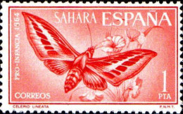 Sahara Esp. Poste N** Yv:213 Mi:258 Celerio Lineata Ed:227 (Petit Def.gomme) - Farfalle