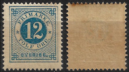 SWEDEN 1877 -1878 Numerals In Circle - 12 Ore MNH - (NP#167-P49-L1) - Ongebruikt