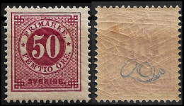 SWEDEN 1886 Numerals In Circle - Blue Coach Horn On Back - 50 Ore MNH - (NP#167-P49-L1) - Ongebruikt