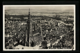 AK Ulm A. D., Teilansicht Mit Dom, Fliegeraufnahme - Ulm