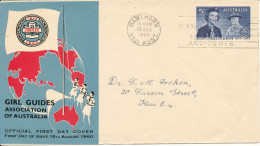 Australia FDC 18-8-1960 50th Anniversary Of Scouting Girls With Cachet - Briefe U. Dokumente