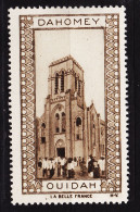 12959 ● OUIDAH DAHOMEY Vignette De Collection LA BELLE FRANCE 1925s H-V Erinnophilie - Toerisme (Vignetten)
