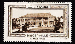 12944 ● BINGERVILLE COTE D'IVOIRE Vignette De Collection LA BELLE FRANCE 1925s H-V Erinnophilie - Toerisme (Vignetten)