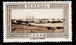 12942 /  ◉ AKAR SENEGAL Vignette De Collection LA BELLE FRANCE 1925s H-V Erinnophilie - Toerisme (Vignetten)