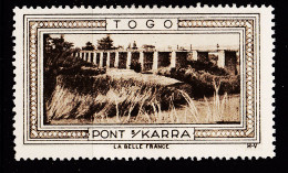 12946 / (•◡•)  ● PONT Sur KARRA TOGO Vignette De Collection LA BELLE FRANCE 1925s H-V Erinnophilie - Toerisme (Vignetten)