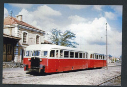 Carte-photo Moderne "Autorail De Dion En Gare D'Arès - Bassin D'Arcachon - Années 60" Train SNCF - Arès