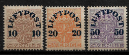 SWEDEN 1920 Airmail - Official Stamps Of 1911-1919 Overprinted "LUFTPOST" And Surcharged - SET MNH - (NP#167-P49-L1) - Ongebruikt