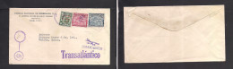 PANAMA. 1947 (25 June) GPO - Switzerland, Wohlen. Air Transatlantico Special Cachet. Multifkd Envelope. SALE. - Panama