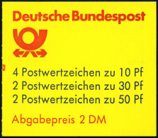 ZUSAMMENDRUCKE MH 22ak , 1987, Markenheftchen Burgen Und Schlösser, 2. Deckelseite: Blaue Mauritius, Mit Zählbalken, Pra - Sonstige & Ohne Zuordnung