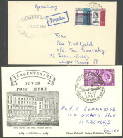 GROSSBRITANNIEN 356, 383Brief , 1963/4, Pursers Office SS Avalon Und Tercentenary Dover, 2 Prachtbriefe - Sonstige & Ohne Zuordnung