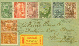Macau Vasco Da Gama Set On Registered Cover On Calendar Card - Macao