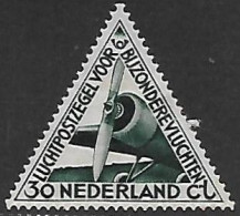 NVPH LP 10  -  1933 -  Zegel Voor Bijzondere Vluchten - Met Plakker - Luchtpost