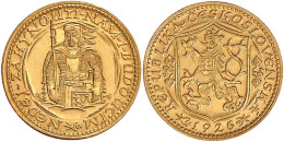 Dukat 1926. Hl. Wenzel. 3,49 G. 986/1000. Vorzüglich/Stempelglanz. Krause/Mishler 8. Schön 12. Friedberg 2. - Tchécoslovaquie