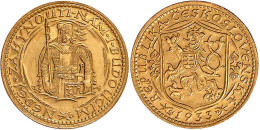 Dukat 1933. Hl. Wenzel. 3,49 G. 986/1000. Vorzüglich/Stempelglanz. Krause/Mishler 8. Schön 12. Friedberg 2. - Tchécoslovaquie