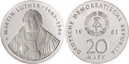 20 Mark 1983, Luther. Polierte Platte, In Kapsel. Jaeger 1591. - Andere & Zonder Classificatie