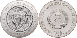 20 Mark 1987 A, Stadtsiegel. Randschrift Läuft Links Herum. Stempelglanz. Jaeger 1617. - Andere & Zonder Classificatie