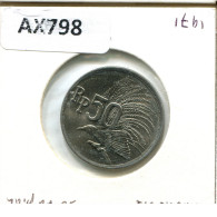 50 RUPIAH 1971 INDONESISCH INDONESIA Münze #AX798.D.A - Indonesia
