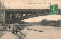 FRANCE - St Maur - Marne - Pécheurs - Arche - Pont Créteil - Barque - Vélo - Animé - Obli 1913 - Carte Postale Ancienne - Saint Maur Des Fosses