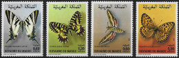 MAROC - PAPILLONS - N° 894 A 895 ET 921 A 922 - NEUF** MNH - Farfalle