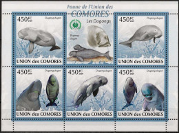 COMORES - MAMMIFERES MARINS - DUGONGS - N° 1631 A 1635 ET BF 193 - NEUF** MNH - Altri & Non Classificati