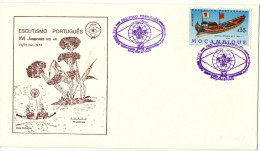 Mozambique Cover Escutismo Portugues Scout Scouting 20/21-10-1973 Single Franked With Cachet - Briefe U. Dokumente