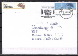 Bund, MiNr.: 2288; 50 J. Deutsches Fernsehen, Auf Portoger. Brief Von BZ 06 Nach Halle; F-1733 - Covers & Documents