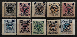 SWEDEN 1916 Terriorial Defence - Overprinted "LANDSTORMEN" & Surcharged - (10+40/50 DAMAGED) SET MNH - (NP#167-P50-L1) - Ongebruikt