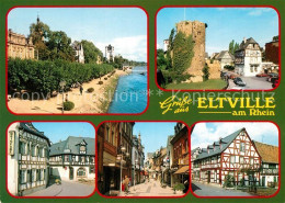 Eltville Rhein Rheinpromenade Altstadt Ruine Fachwerkhaeuser Fussgaengerzone - Eltville