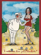 Delcampe - HUMOUR GRIVOIS - PÉTANQUE - Illustrateur : ALEXANDRE - VOILA UNE BIEN JOLIE DOUBLETTE.. - - Série LES BOULISTES  464-4 - Bowls