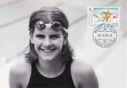 Liechtenstein 1999, Maximum Card Schwimmen,  Mi. 1204 - Andere & Zonder Classificatie