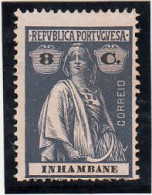 Inhambane, Ceres, 8 C. Ardósia, 1914, Mundifil Nº 79 MNG - Inhambane
