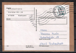 Bund, MiNr.: 2306; SWK: Beethoven-Haus, Bonn, Auf Portoger. Brief (Ausschnitt) Von Kempen Nach Duderstadt; F-1735 - Covers & Documents