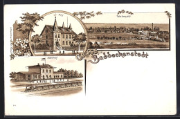 Lithographie Baddeckenstedt, Totalansicht, Post Und Bahnhof - Andere & Zonder Classificatie