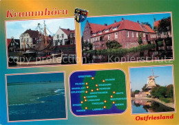 Krummhoern Hafen Landkarte Muehle - Krummhoern