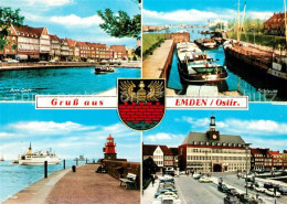 Emden Ostfriesland Schleuse Leuchtturm Rathaus - Andere & Zonder Classificatie