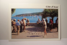 Delcampe - LA PARTIE DE BOULES  - PETANQUE  - PROVENCE  COTE D'AZUR  -  ( Pas De Reflet Sur L'original ) * - Bowls