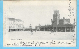 Delcampe - Aalst-Alost-1906-La Gare-Hotel Des Arcades-Taverne Viennoise-Cafe Billard-Message Secret**-Uit.Vande Putte-Goossens-Rare - Aalst