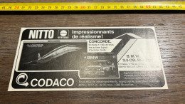 Delcampe - Publicité Codaco NITTO KAGAKU Jouets Le Concorde B M W BMW 3.5 CSL - Sammlungen