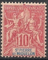 Delcampe - SPM - 1900-08 - N°YT. 73 - Type Groupe 10c Rouge - Neuf Luxe** / MNH - Ongebruikt