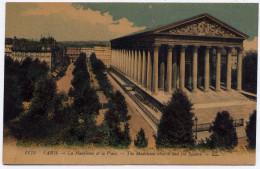 Delcampe - PARIS ( 08° ) , La Madeleine Et La Place , The Madeleine Church And The Square - Paris (08)