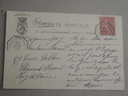 Delcampe - 2 Cachet Maritime Hexago Bordeaux à Buenos Aires BLEU 1907 SUR CPA ESPAGNE - Schiffspost