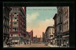 Delcampe - AK Grand Rapids, MI, Monroe Street - Grand Rapids
